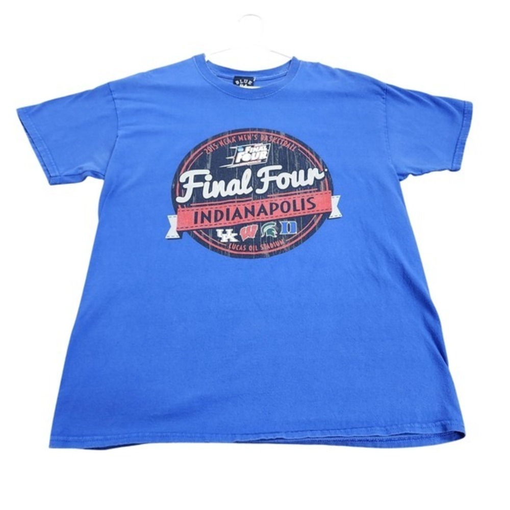 2015 NCAA Final Four Shirt Mens Large Blue NCAA Basketball Blue 84 Graphic Tee